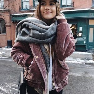 NWOT Collection B NY Velvet Crush Bomber Jacket